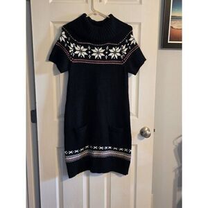 Cato Women's Holiday Turtle Neck Ribbed Sweater‎ Dress Size Medium